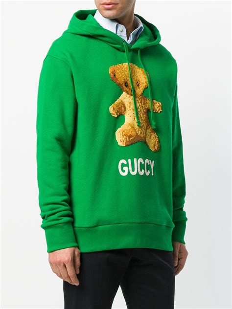 gucci hoodie bear|gucci sweater hoodie for men.